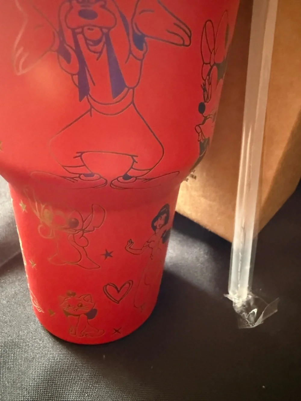 New Stanley 40oz Red Laser Engraved Magical Castle and Friends with Straw - Picture 12 of 14